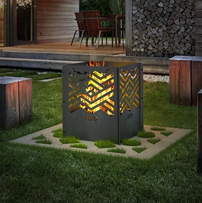 Садовый очаг Куб