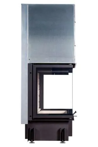 Каминная стальная топка ДЕЛЬТА 1000 P три стекла подовое горение принтинг