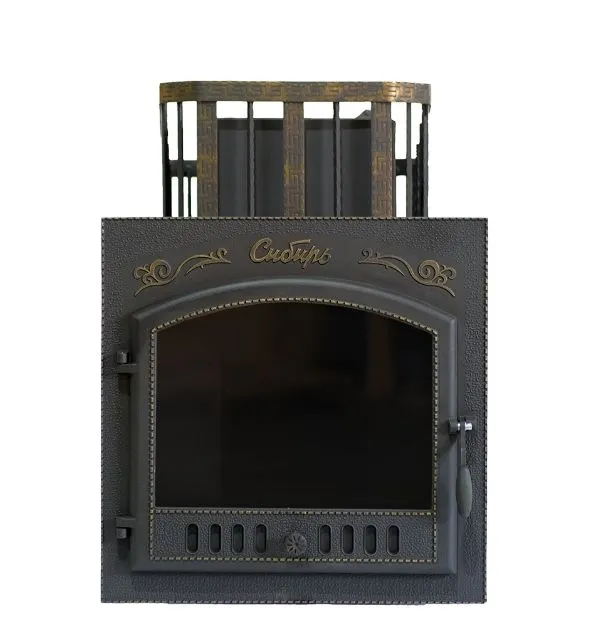 Премиальная чугунная банная печь Сибирь 25 ЗК дверка 700х700