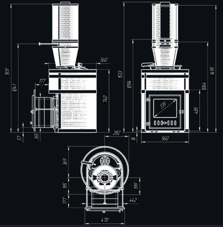 Чугунная банная печь AVANGARD ЗК 25 (М) Pro Ураган в круглой сетке