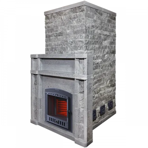 Облицовка Русский пар PREMIUM для банной печи Grom 80 Талькомагнезит (рваный камень)