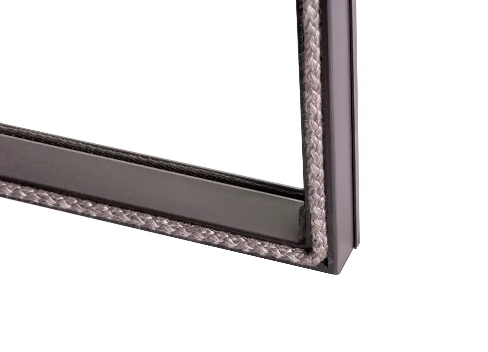 Каминная стальная топка Альфа 800 RB два стекла правая черный шамот