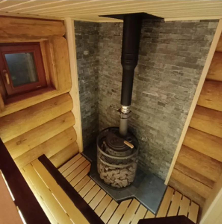 Чугунная банная печь AVANGARD ЗК 25 (П2) Pro Ураган в круглой сетке