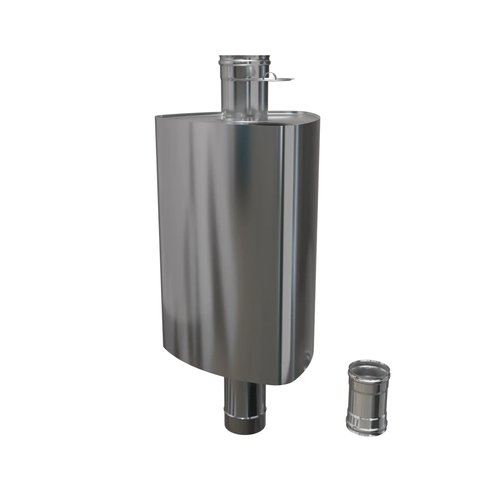 Бак "Каспий" 63л треугольный на трубе Ф115 (AISI 201/1.0)