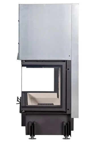 Каминная стальная топка ДЕЛЬТА 800 три стекла принтинг