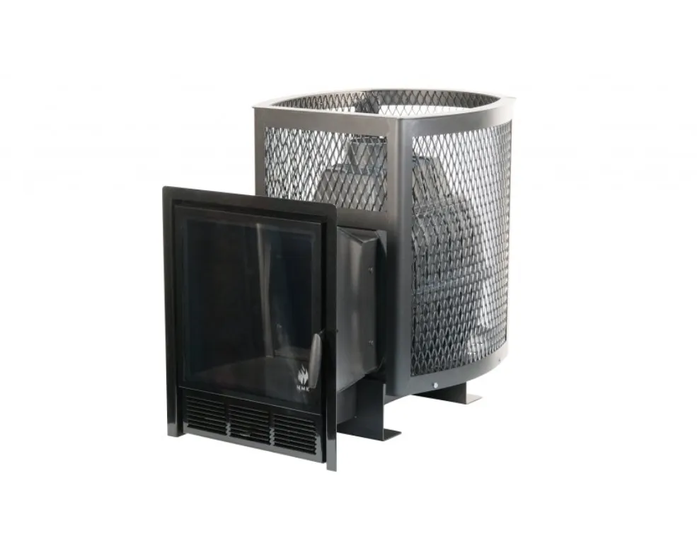 Чугунная банная печь Сибирь-24 ПРО. Панорамная дверца (сетка) Чугунная банная печь Сибирь-24 ПРО. Панорамная дверца (сетка)