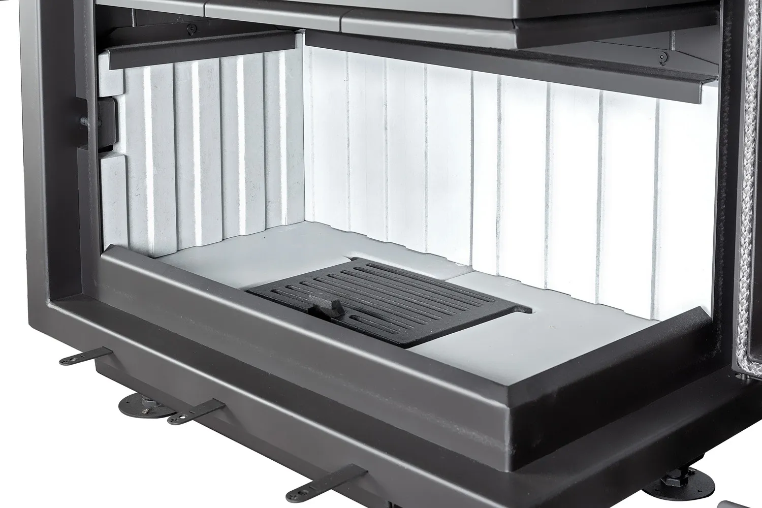 Каминная стальная топка Альфа 700 R два стекла правая