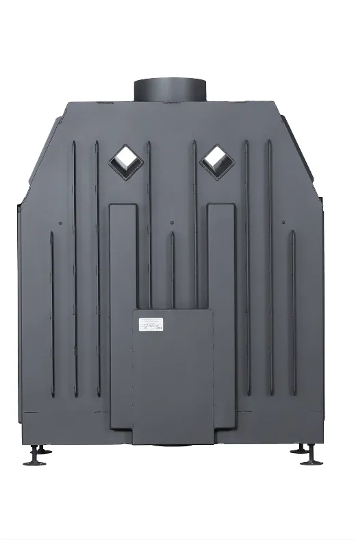 Каминная стальная топка Альфа 1000 B подовая черный шамот