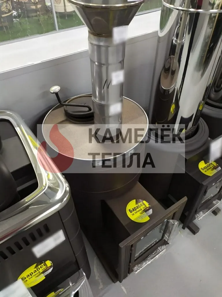 Банная печь Скоропарка 2012 Inox Люмина черная бронза