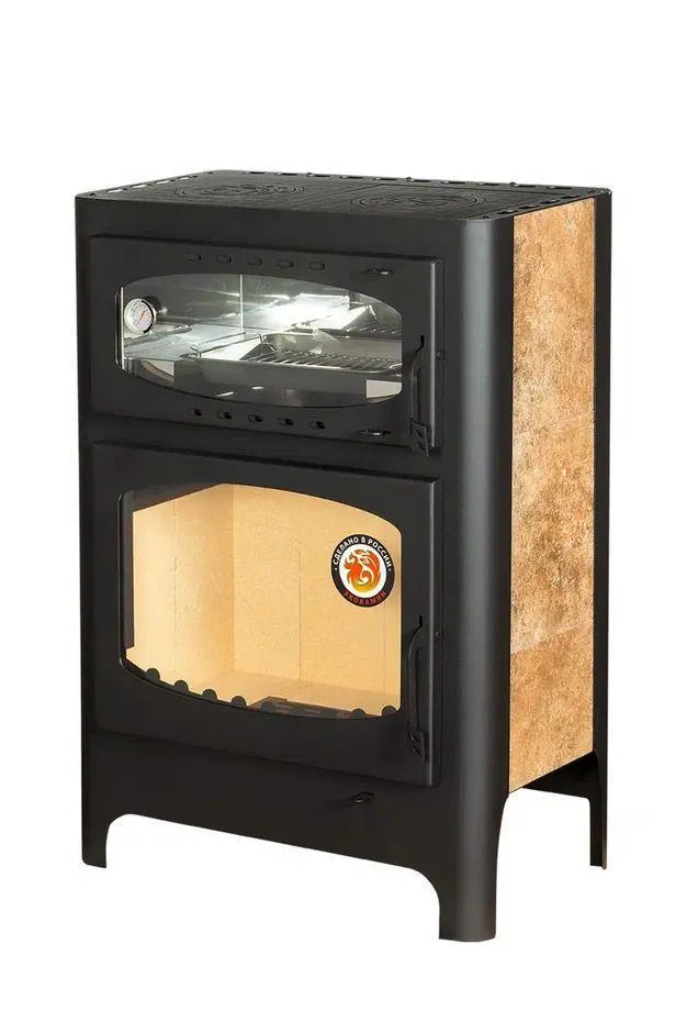 Печь-камин Бавария ЭКО с духовкой и плитой