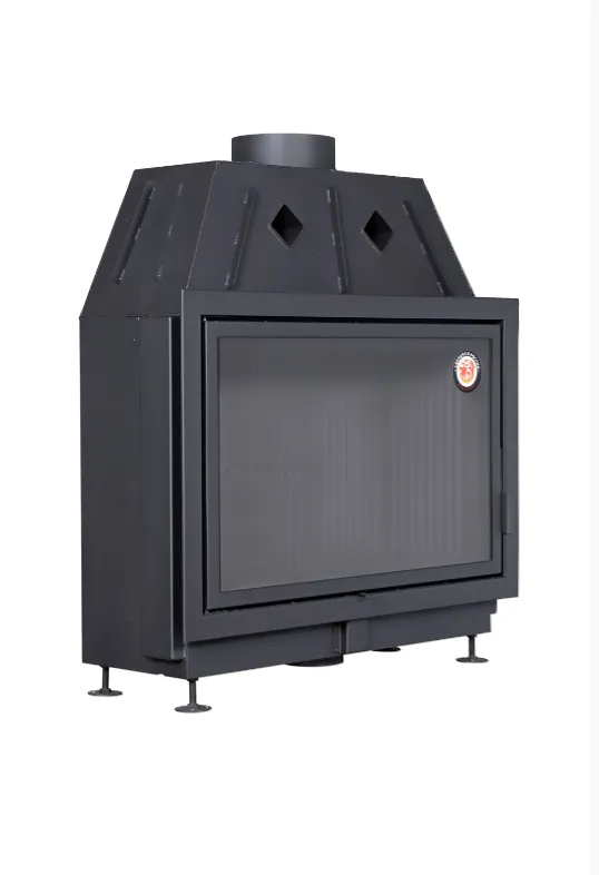 Каминная стальная топка Альфа 1000 B подовая черный шамот