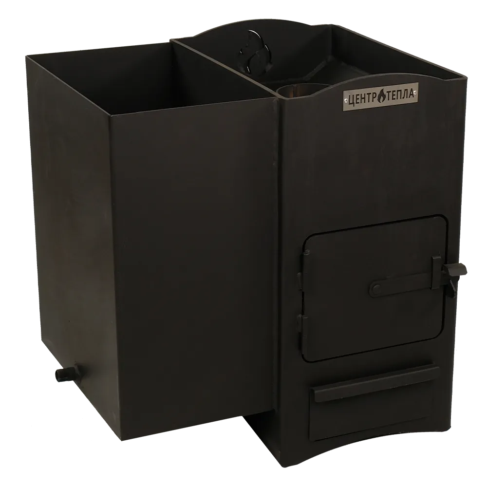 Банная печь Огонь с баком (лев) 12 куб.м. МД