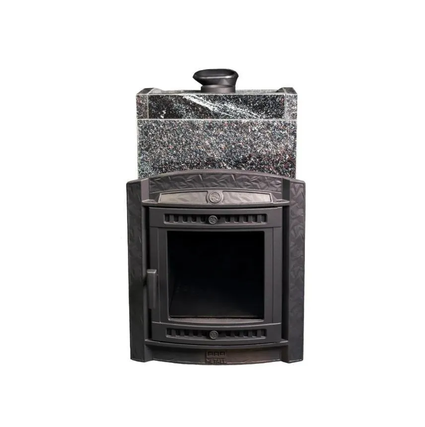 Чугунная банная печь Атмосфера L в облицовке «Амфиболит»