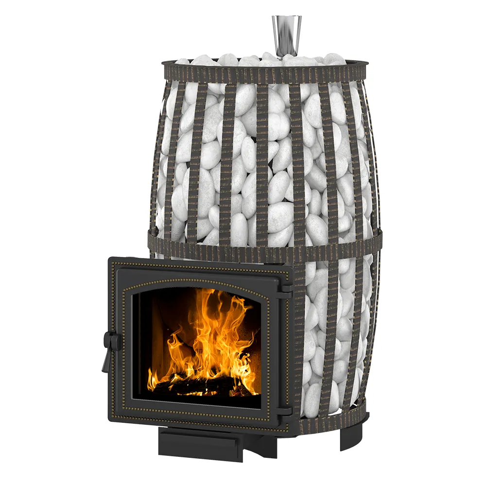 Чугунная банная печь Легенда Русский пар Ковка 30 (240)