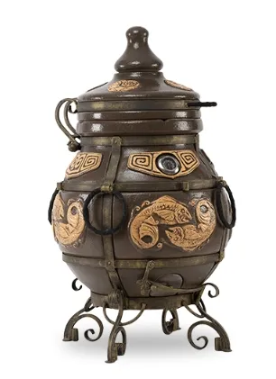 Керамический тандыр Шар цвет Черный