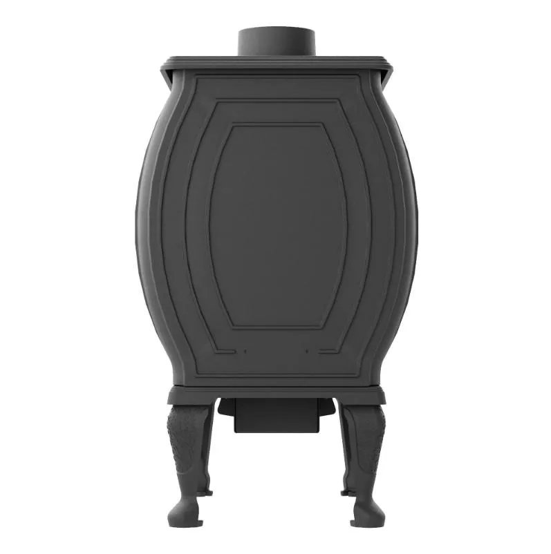 Чугунная печь-камин отопительная ПМЧ-8С, с патиной