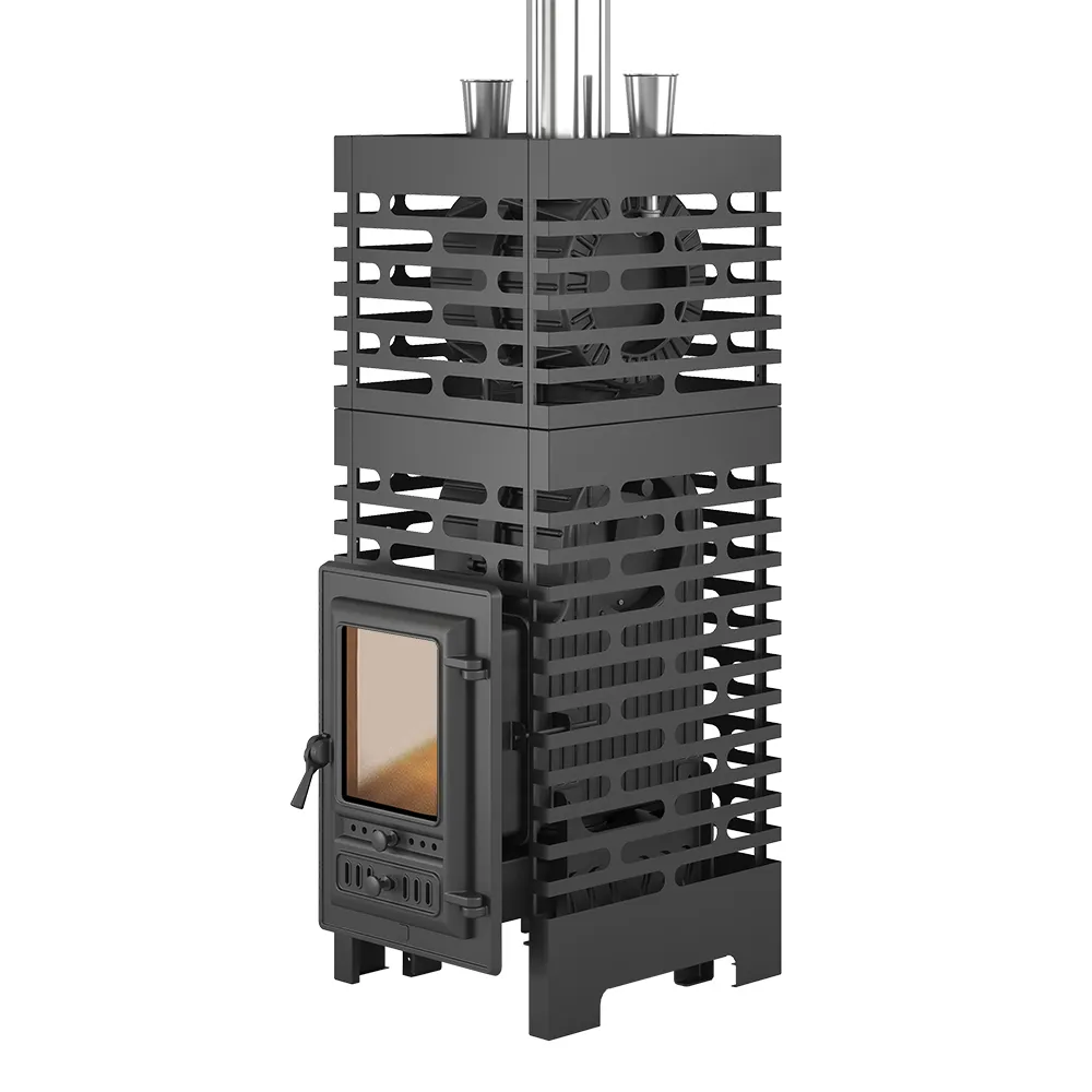 Чугунная банная печь ASTON Шторм Турбопар б/в