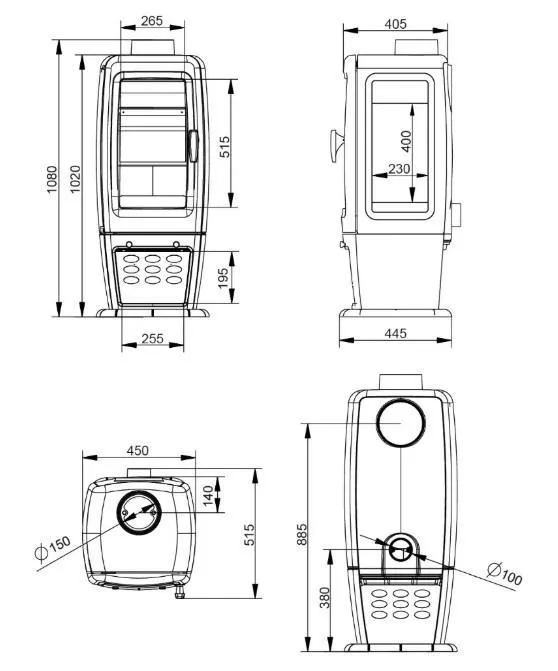 Печь-камин EVEREST S12PМ