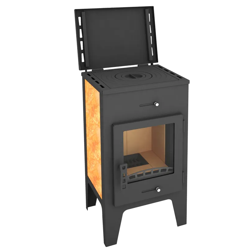 Стальная печь-камин Пехорка 6 с плитой