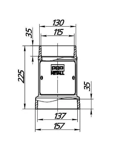 Стартовый дымоход 115-136 с ревизией