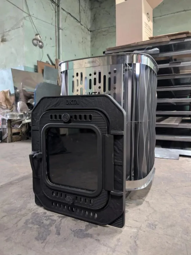 Нержавеющая банная печь ОКТА 20 ЗК сетка Премиум, нерж AISI 310S 5/10 мм