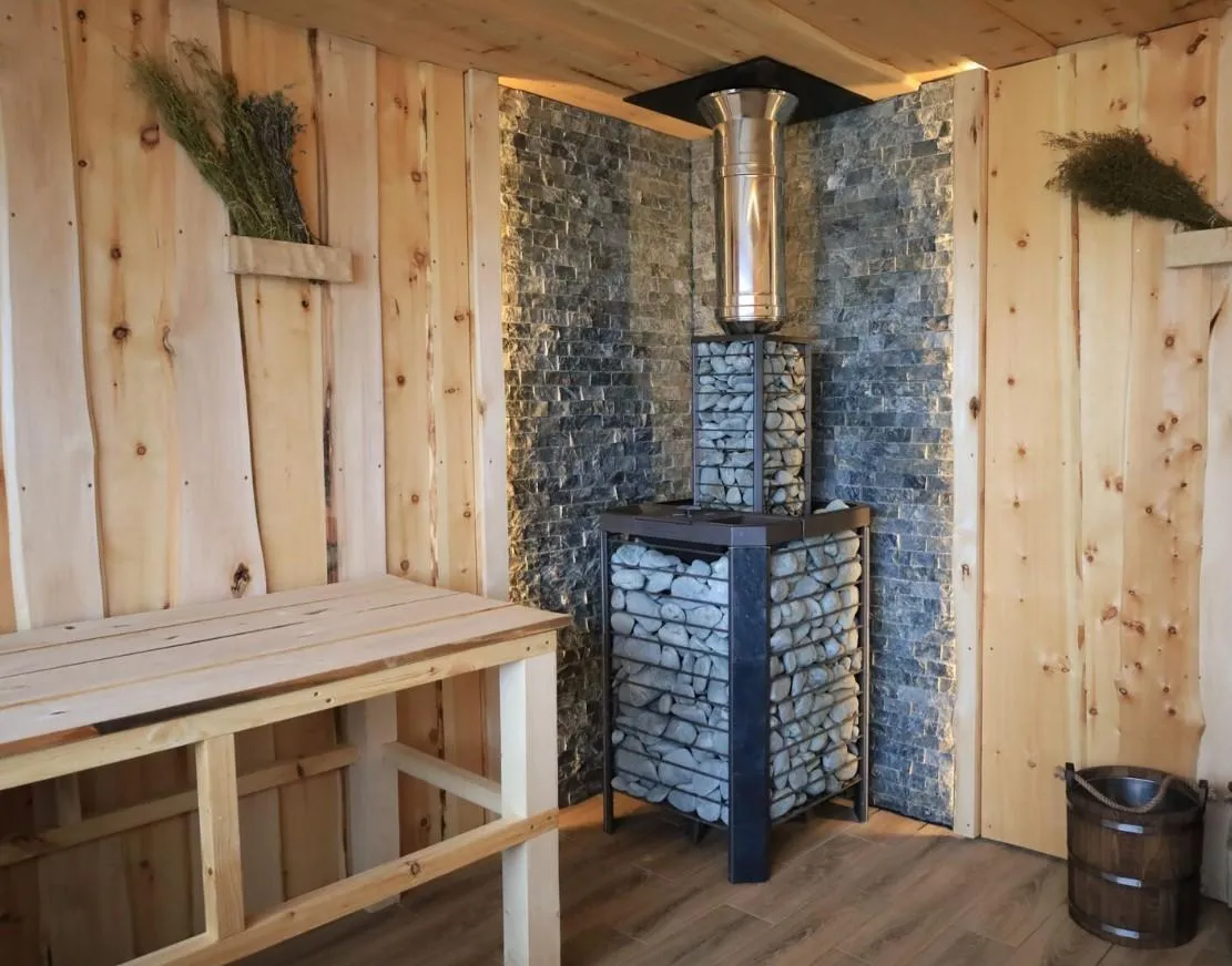 Чугунная банная печь Эйфория 45 сетка КТТ