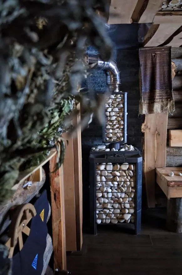 Чугунная банная печь Эйфория 45 сетка КТТ