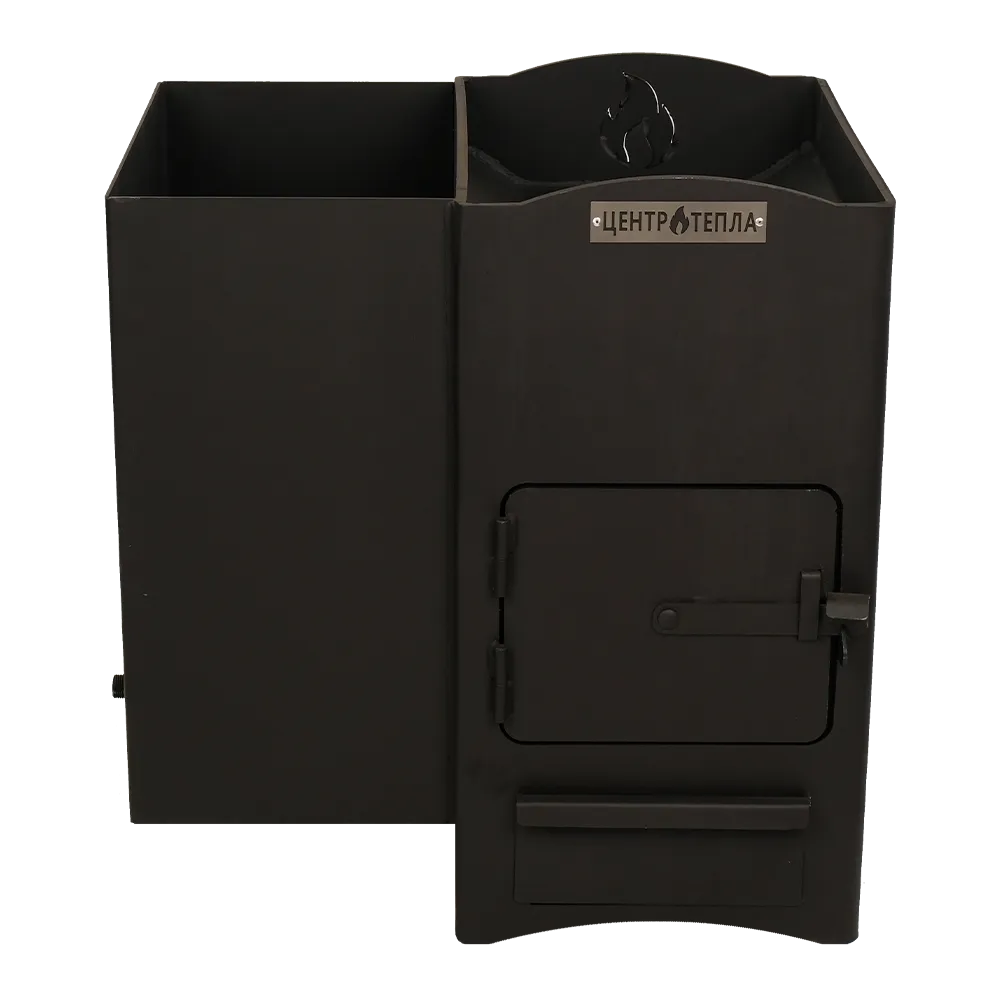 Банная печь Огонь с баком (лев) 12 куб.м. МД