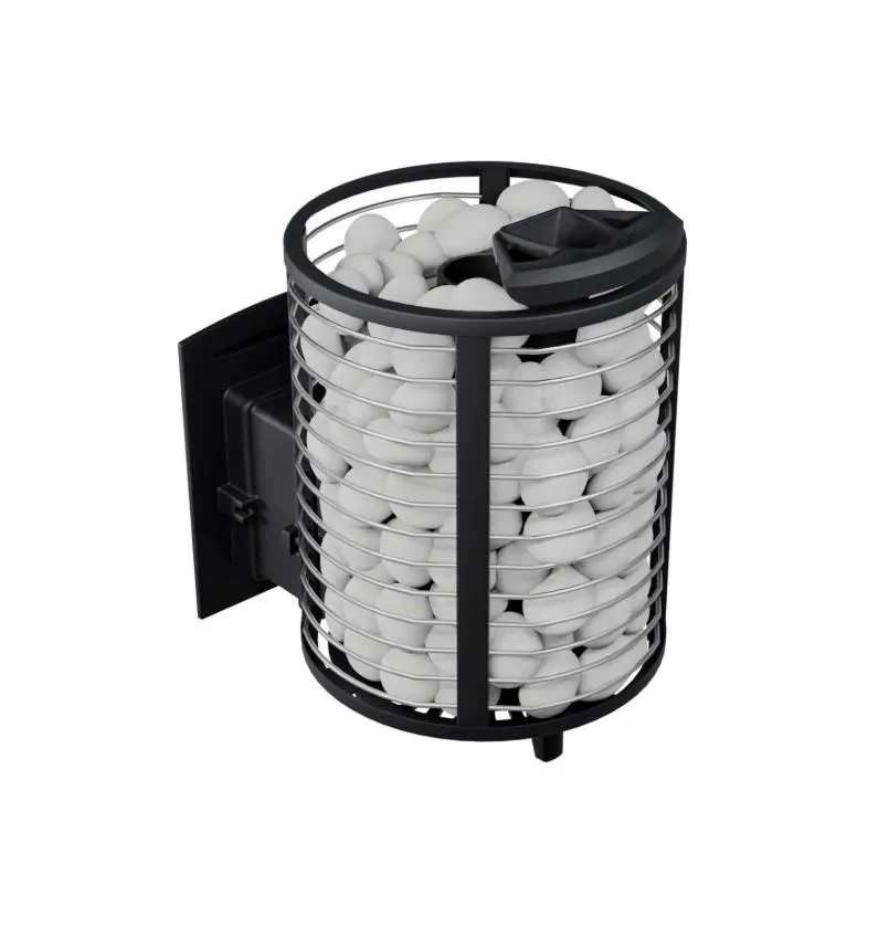 Чугунная банная печь Атмосфера М сетка из прутка