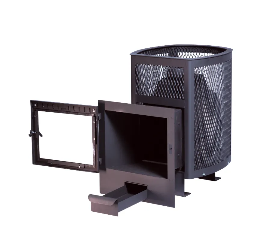 Чугунная банная печь Сибирь 20 панорамная дверца сетка Чугунная банная печь Сибирь 20 панорамная дверца сетка