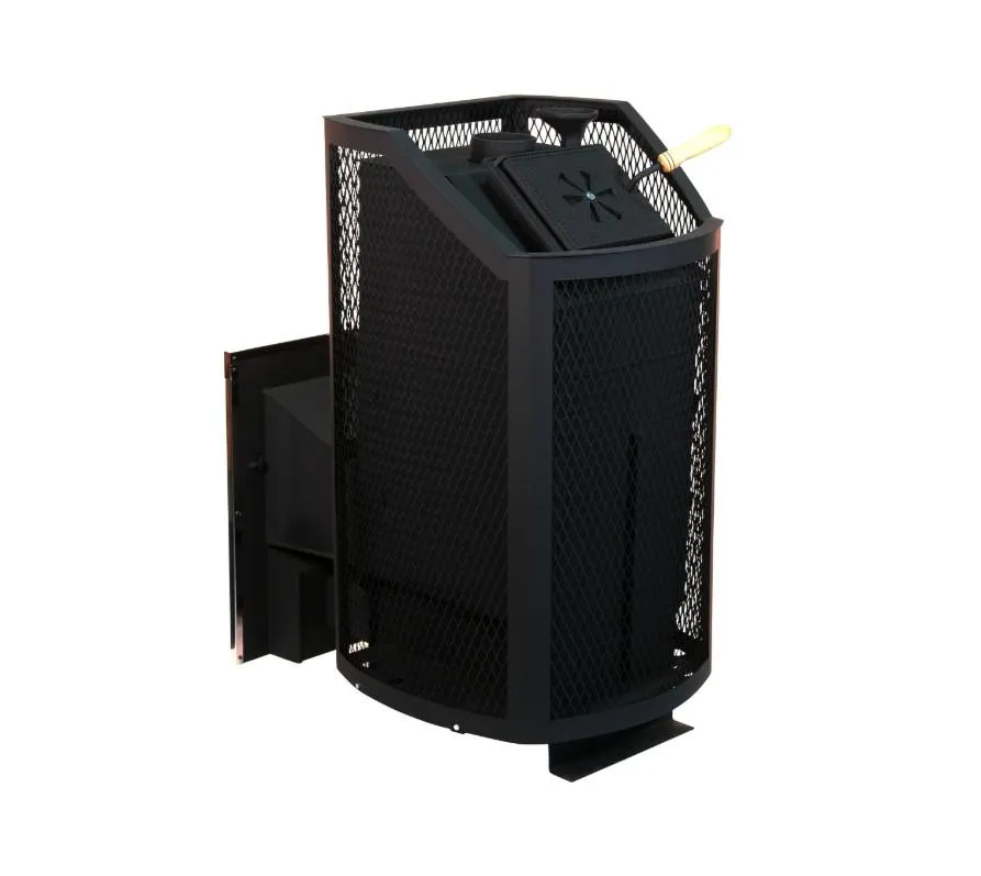 Банная печь Сибирь ЗК Панорамная дверца