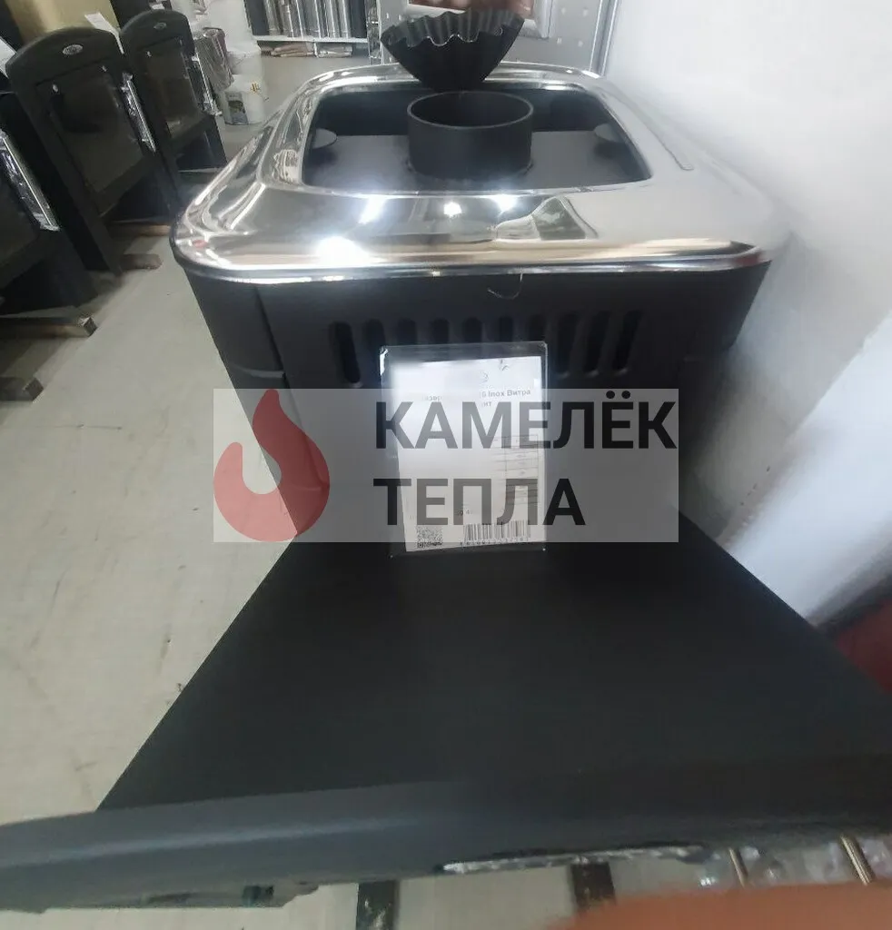 Банная печь Гейзер Мини 2016 Inox Витра ЗК антрацит