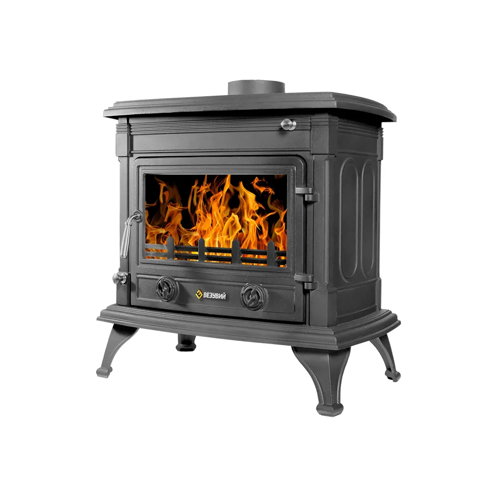 Чугунная печь-камин Везувий AST-13 Антрацит
