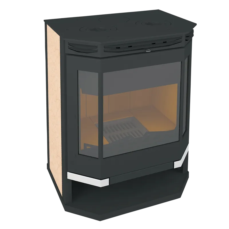 Стальная печь-камин Ангара 12 с плитой