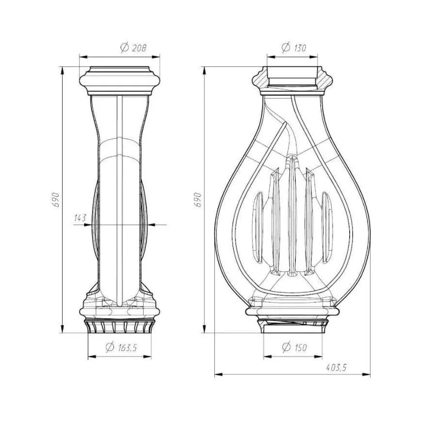 Конвектор «Лира» для Маэстро 150М-130М черный
