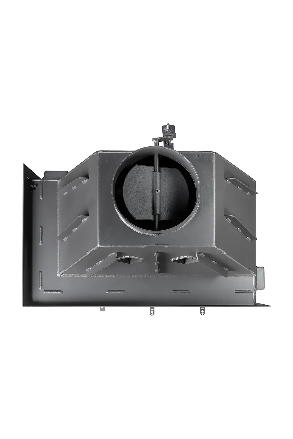 Каминная стальная топка Альфа 700 LB два стекла левая черный шамот