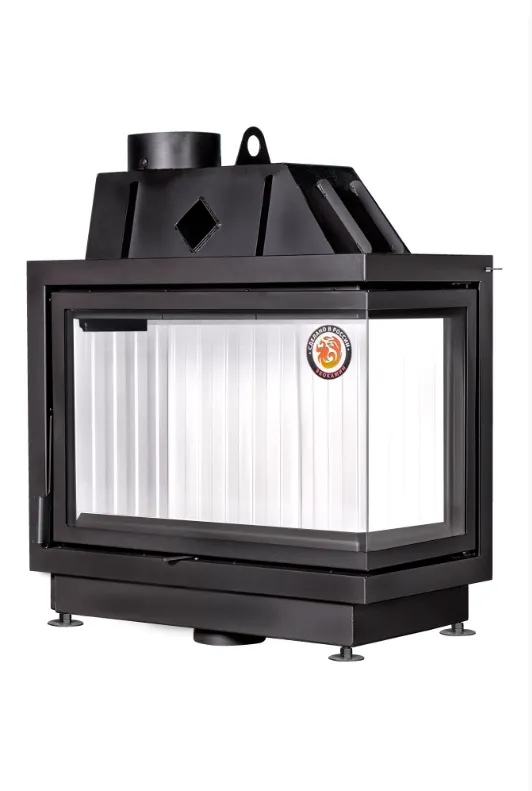 Каминная стальная топка Альфа 800 R два стекла правая