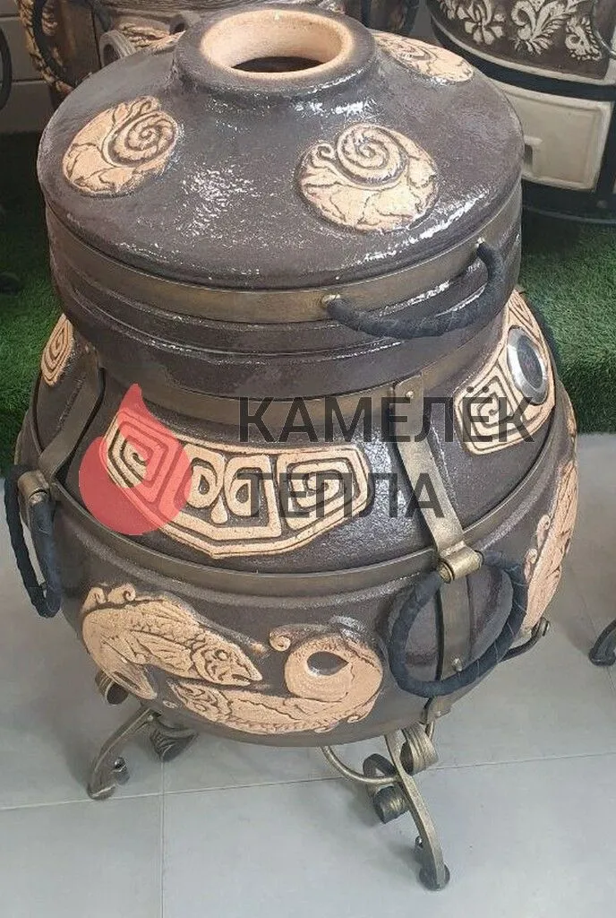 Керамический тандыр Шар цвет Черный
