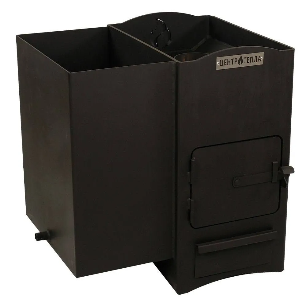 Банная печь Огонь с баком (лев) 12 куб.м. МД