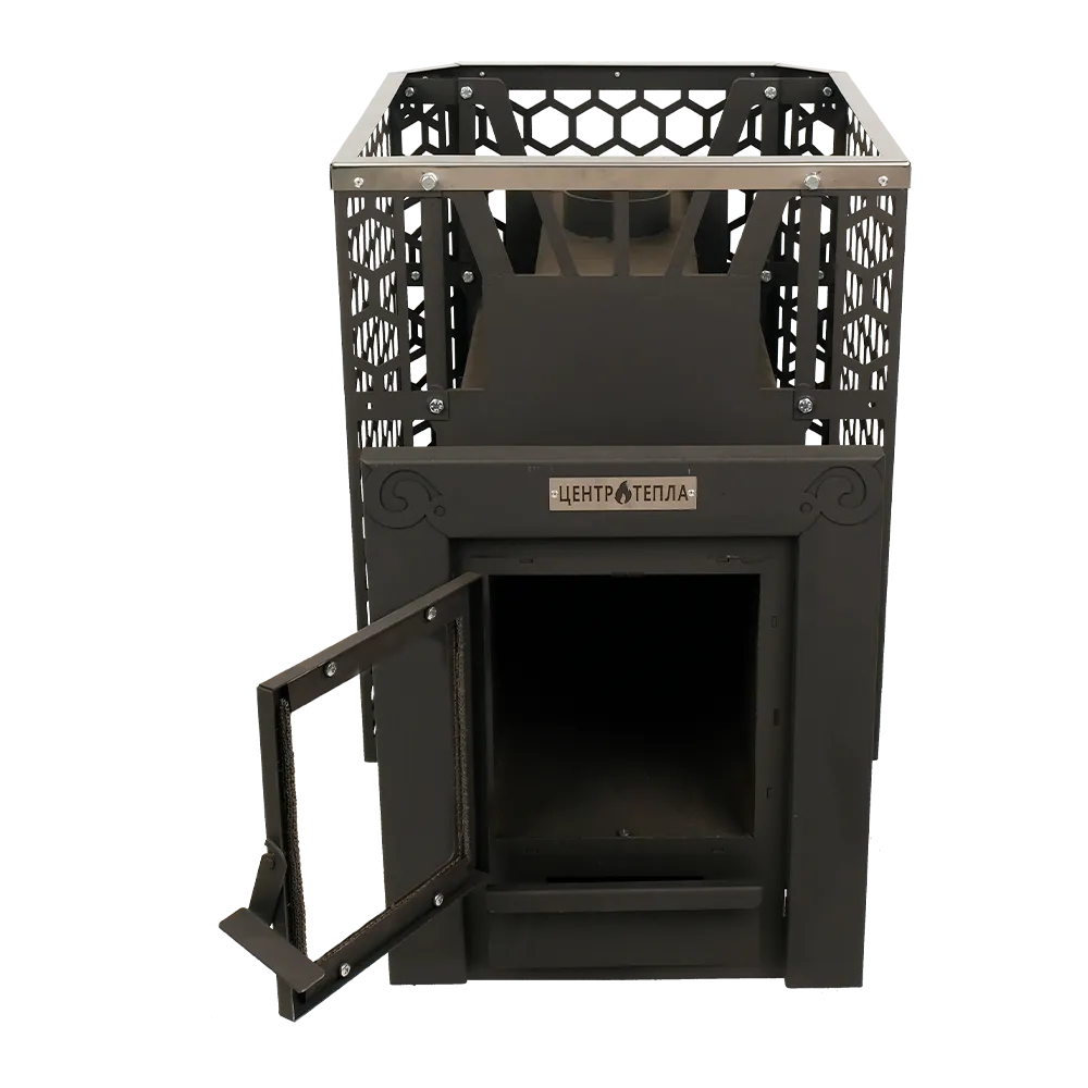 Банная печь Грация 20 с Сеткой СОТЫ и Стеклом