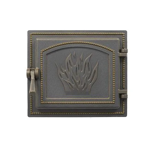 Чугунная каминная дверка ВЕЗУВИЙ 261 (Бронза)