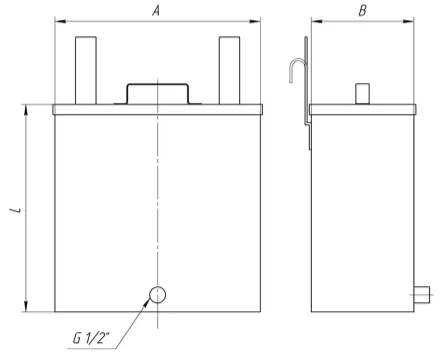 Бак Ferrum 'Комфорт' навесной для печи 60л