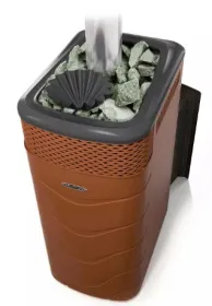 Банная печь Гейзер XXL 2017 Inox Витра ЗК терракота