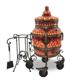 Керамический тандыр Огненный Цвет Красный
