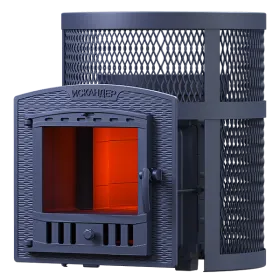 Чугунная банная печь Искандер 18 (П2) в сетке