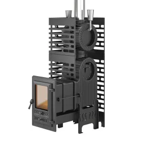 Чугунная банная печь ASTON Шторм Турбопар Long