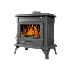 Чугунная печь-камин Везувий AST-13К Антрацит