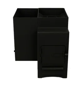 Банная печь Огонь с тоннелем и баком (лев) 18 куб.м. МД