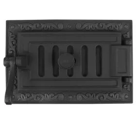 ДПГ-2Е Чугунная дверка поддувальная герметичная "Очаг" окрашенная 325х215х105