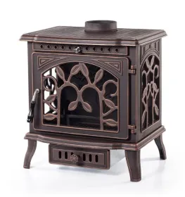 Чугунная печь-камин Demetra патина